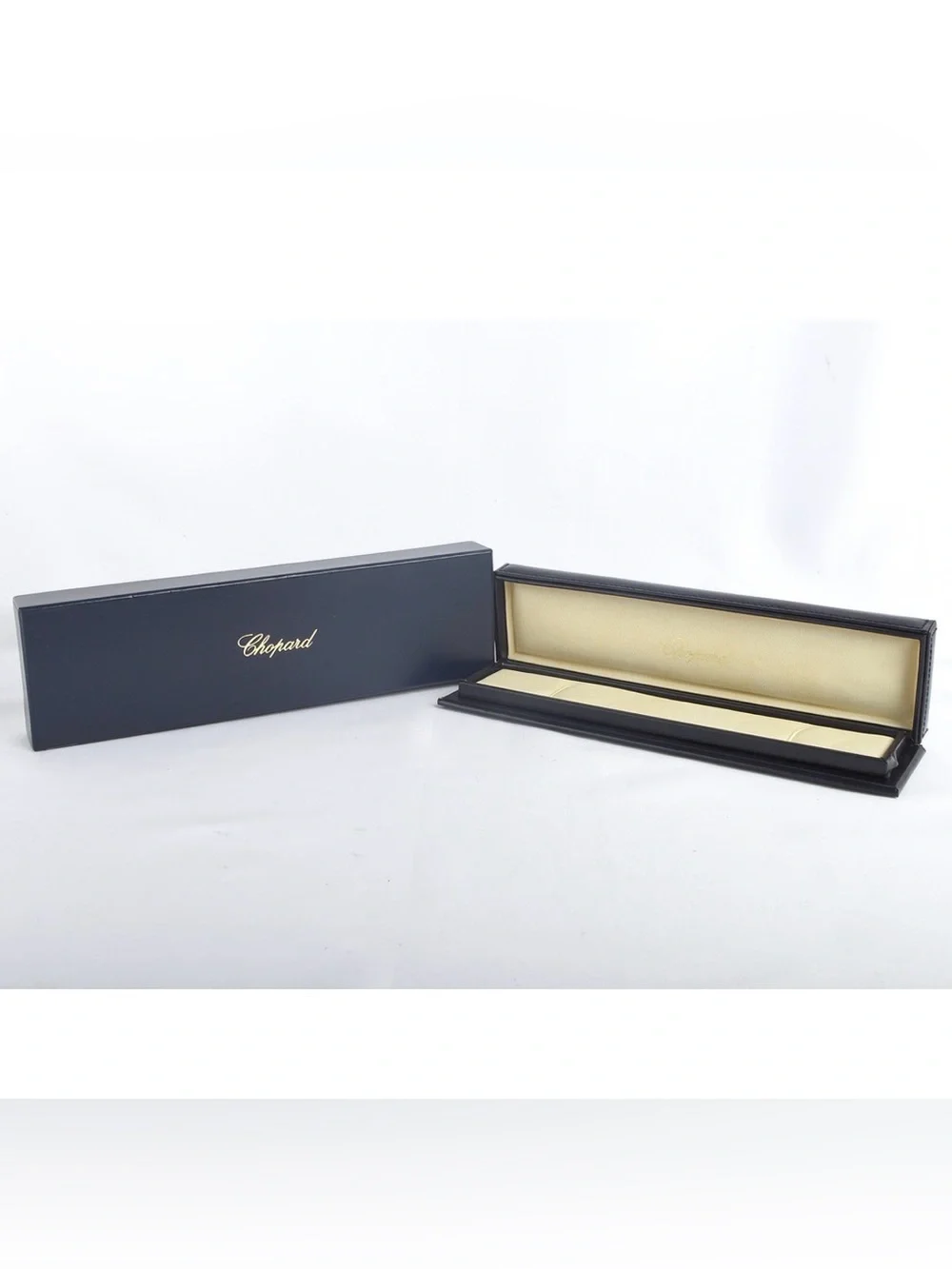 Chopard Bracelet Jewelry Gift Storage Box Case Navy Leather Luxury Packaging